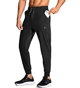 Men's Athletic Joggers Stretch Sweatpants with Zipper Pockets Running Workout Gym Track Golf Pant...