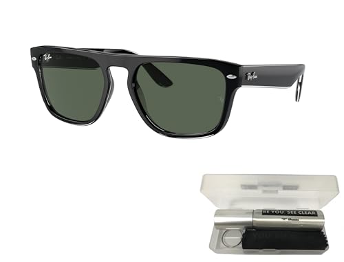 Ray-Ban RB4407 Sunglasses Bundle: RB 4407 654571 Black Trasparent Black Dark Gr and Eyewear Cleaning Kit2