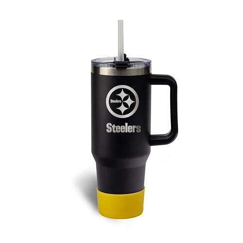 Image of The Memory Company Officially Licensed NFL - Pittsburgh Steelers 46oz Game Day Tumbler with Laser Engraved Team Logo