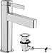 Produktbild hansgrohe Waschtischarmatur Finoris, Wasserhahn Bad mit Auslauf Höhe 110 mm, mit Zugstange, Badarmatur wassersparend, Chrom