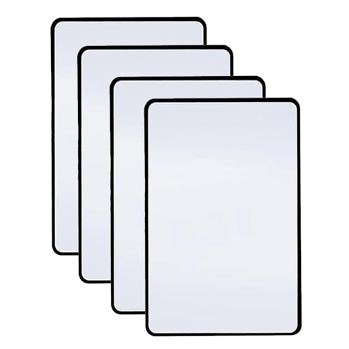 3X Page Magnifying Sheet for Reading - 4 Pack Flexible Full-Page Magnifiers for Books, Newspapers, Magazines, Maps, Inspection - Durable PVC Magnifying Sheet with 3X Magnification (18x12cm)