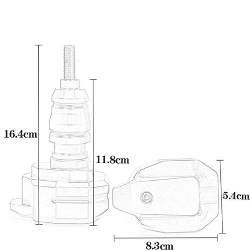 FAZER Protection cadre moto curseur anti-chute argent pour Yamaha FZ1 FZ6 FZ8
