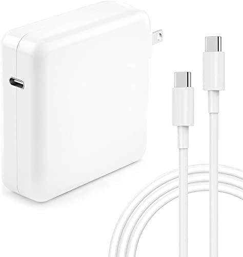 Mac Book Charger, 96W USB C Charger Power Adapter Compatible with MacBook Pro 16, 15, 13 inch, Replacement Mac Book Pro Charger, USB C Laptop Power Supply, Included USB-C to USB-C Charge Cable 6.6ft