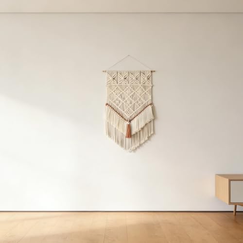Tapisserie en macramé tissée main 80x45cm pour mur de chambre - 4