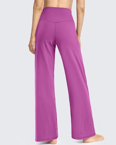 Image of Promover Wide Leg Pants Woman Yoga Pants with Pockets Stretch Loose Casual Lounge Sweatpants Petite /Regular /Tall