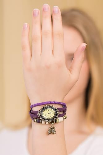 Image of Spiffy Vintage Style Bracelet Watch for Woman, Watch for Women Latest, Watch for Girls Stylish, Women Watches Branded, Women Watches, Bell Charm