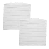 VILLFUL Linterna de Papel Plegable Blanca Cuadrada 23X20X20 CM 2 Unidades Pantalla Colgante para Decoración Interior y Exterior Fiesta Festival y Manualidades