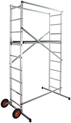Hailo echafaudage Roulant de Jardin Tout Terrain 1,7m/3,7m en Aluminium