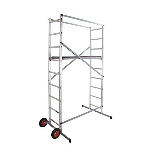 Echafaudage roulant de jardin tout terrain 1,7m/3,7m en aluminium Hailo HobbyStep H4 Jardin