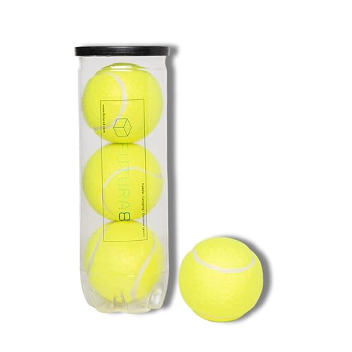 FUTURA8 Pelotas Pádel Profesionales, Pelotas de Tenis - Bolas Padel - Tubo de 3 Unidades - para Todo Tipo de Climas Incluso con Lluvia. Pelotas de Padel