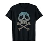 Skull Space Pirate Captain Crossbones Halloween Party Ahoy T-Shirt