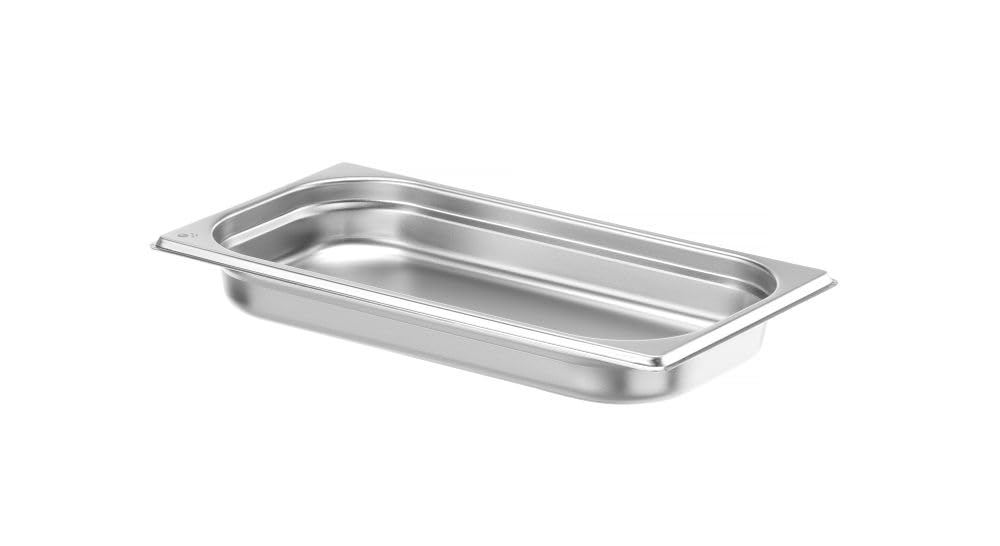 HENDI Contenitore Gastronorm GN 1/3, Budget Line, resistenza termica -40 °C a 250 °C, per forno e bagnomaria, 1,5L, 325x176x(H) 40mm, acciaio inox