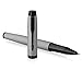 Parker IM bolígrafo roller | Gris mate con adornos negros | Punta fina con recambio de tinta negra | Estuche de regalo