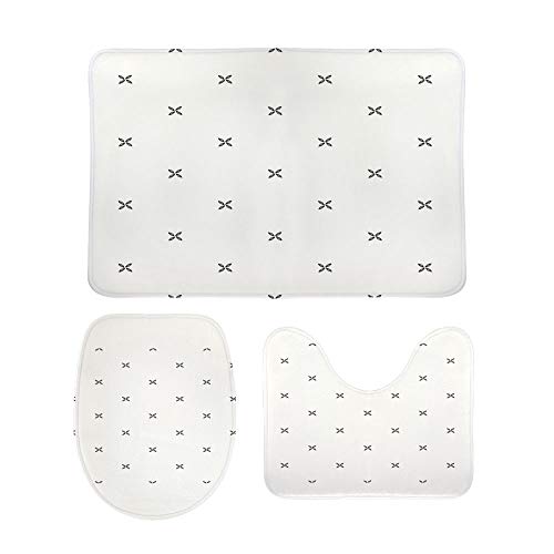 Tapis de bain antidérapant lavable pour sol et contour WC noir - 2