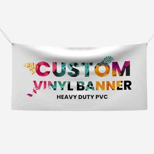 ZNOR Personalized PVC Vinyl Banner with Eyelets for Business, Celebrations, Birthday, Festival, Anniversary, Graduation, Gender Reveal Background Banner for Effective Advertising