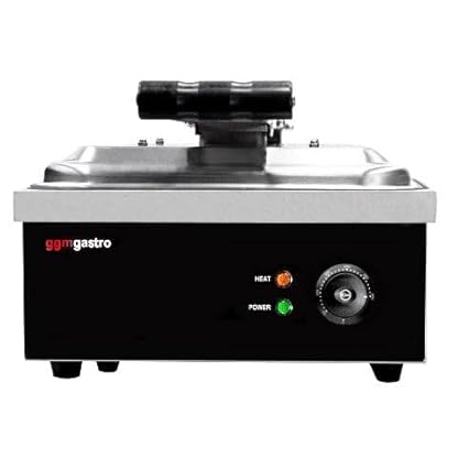 GGM Gastro | KGJ12 | Kontaktgrill | Hamburger Grill - 2,2 kW - oben & unten glatt - Grillfläche: 350x330mm – Bild 6