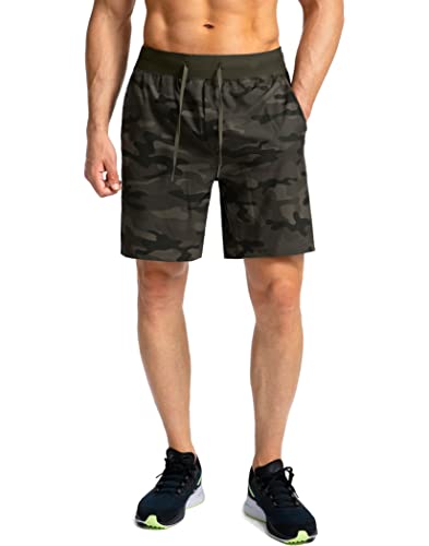Image of Soothfeel Men's Running Shorts with Zipper Pockets 9 inch / 7 inch / 5 inch Quick Dry Eight Basketball Gym Workout Athletic Shorts