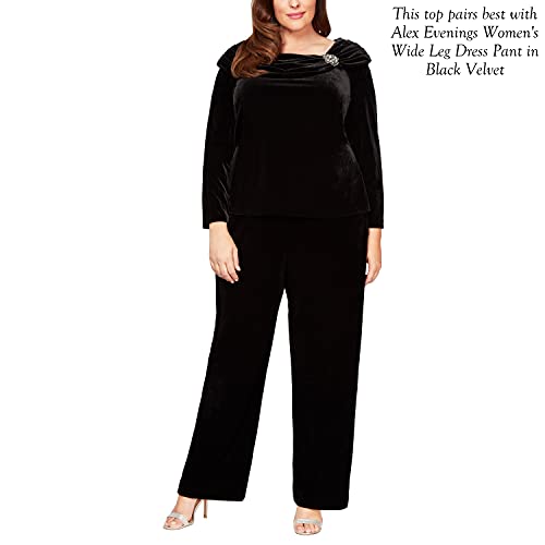 Image of Alex Evenings Women's Stretch Velvet Pant