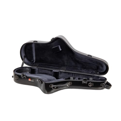 Crossrock Polycarbonate Tenor Saxophone Case | TSA Lock, Backpack Straps, Scratch-Resistant Shell, Neck & Mouthpiece Storage – Black (CRF4050TSBK) by Crossrock - Image 3