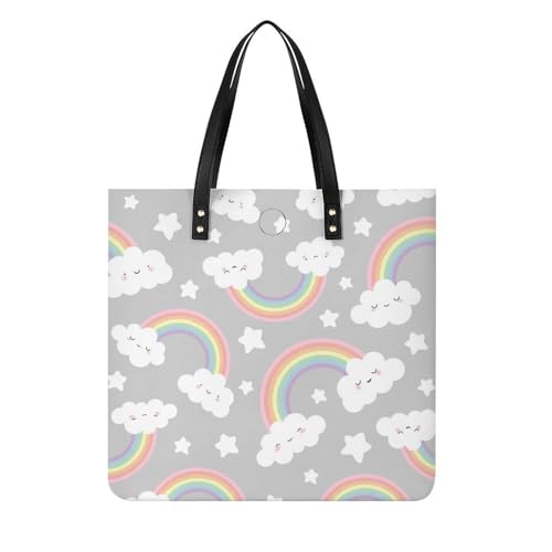 Sac shopper nuages gris grand format 39x39cm | Ne manquez plus d'espace