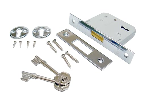 Era 2.5-inch/ 64mm 3 Lever Deadlock - Chrome Effect