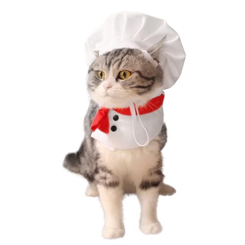 Disfraz chef ajustable para perros talla L blanco miniatura 2