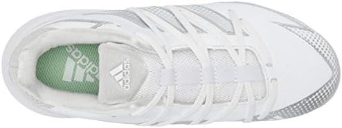 adidas FX4070 Baseball Shoe, White/Silver/Grey, 3.5 US Unisex Little Kid | Image 4