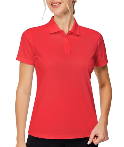 Image of Casei Womens Shorts Sleeve Polo Golf Shirts Quick Dry UPF 50+ Tennis Pickleball Top Collared Casual Work Athletic Shirts