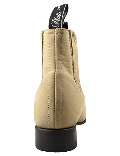 El Canelo Men's Ankle Boots Nubuck Leather Sand Botin Charro3