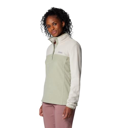 Image of Columbia Womens Benton Springs Half Snap II Pull Over Fleece Jacket, Dark Stone /Canoe /Vintage Blue, 3X