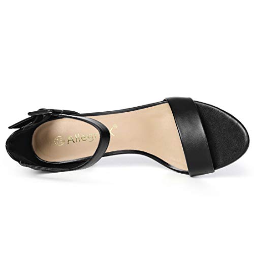 Image of Allegra K Women's Open Toe Chunky High Heel Buckle Ankle Strap Sandals