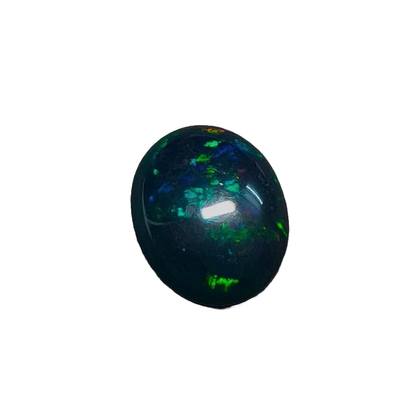 Opale éthiopienne noire ovale AAA idéale pour sublimer une bague artisanale