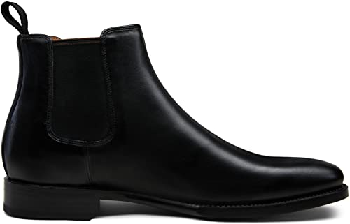 Jousen Men's Chelsea Boots Goodyear Welted Boots For Men Calfskin Leather Mens Dress Boots Classic Ankle Chukka Boots Men (2032.2895 Black 10) #TOP4
