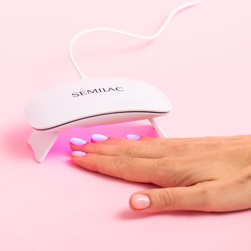 Semilac Travel UV LED Lampe 6W – Faltbare Mini Nagellampe mit 60/90 Sekunden Timer – Kompakt & Tragbar – USB-C Anschluss