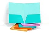 HUAPRINT 2 Pocket Folders,Pocket Folders Letter Size Bulk-(24 Pack Assorted Colors),Pocket File...