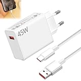 Menibeuty 45W Cargador USB y Cable USB C 1M, 1 Set Turbo Carga Rápida Adaptador Carga Rápida Cargador Mi 45w Seguridad Avanzada, Diseño Durable, Carga Rápida, Seguridad