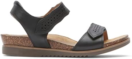 Cobb Hill Women's May Wave Strap Sandal, Black Leather, 7 | Image 2