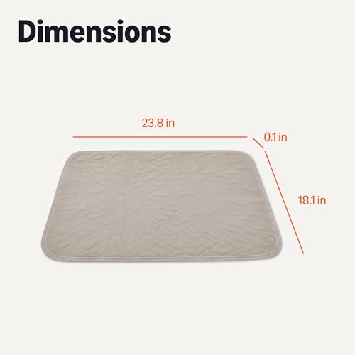 Image of Amazon Basics Washable Puppy Pads, Non-Slip Leak-Proof Reusable Dog Pee Pads, 2 Pack
