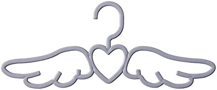 TOMYEUS Coat Hanger Angel Wings Shape Clothes Hanger Wardrobe Clothing Organizer Home Hotel Outdoor Coat Drying Rack 1 PC Clothes Hanger Color Gray