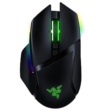 Razer Basilisk Ultimate HyperSpeed Mouse para jogos sem fio: Interruptor de mouse para jogos mais rápido - Sensor óptico DPI 20K - Iluminação RGB cromada - 11 botões programáveis - Bateria de 100
