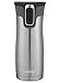 Contigo AUTOSEAL West Loop Vacuum-Insulated Stainless Steel Travel Mugs with Easy-Clean Lid, 16oz., Grapevine & Stainless Steel, 2 Pack