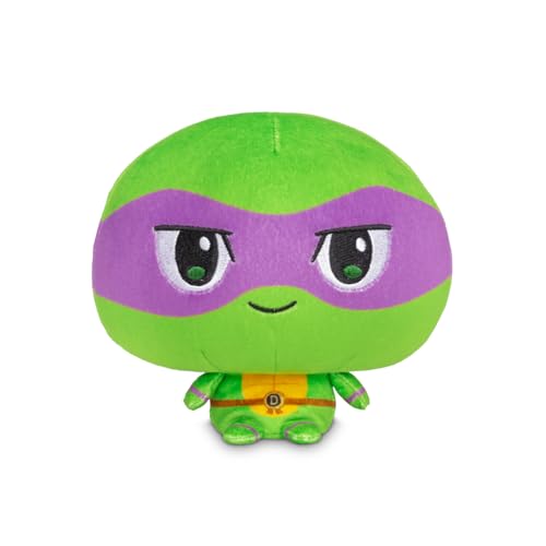 TeeTurtle Cloudheads Donatello Plush - 5-Inch Official Teenage Mutant Ninja Turtles Stuffed Animal with Embroidered Details - Soft Cuddly Plush Toys for Kids, Teens, and Adults