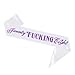 Twenty Eight White Sash with Purpler Foil Sash - Funny Birthday Decor - 28 Years Old Sash - 28th Birthday Anniversary Party Supplies