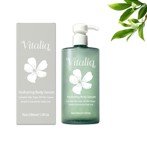 Vitaliq Ha Hydrating Body Serum Body Hydrator Hyaluronic Acid Body Serum Lightweight Fast-Absorbing Non-Greasy Moisturizer for All Skin Types (386ml Large Bottle)