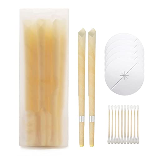 10 Pieces Beeswax Ear Candle Ear Candling Candles for Ear Cleaning, Natural Plant Essential Oil Ear Candles Wax Removal Ear Wax Candles for Ear Candling Wax Removal Ear Candles for Adults