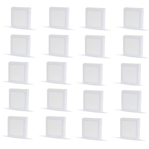 Image of D'Mak Aluminium 12 Watts Square Led Surface Panel Light Cool White, Pack Of 20