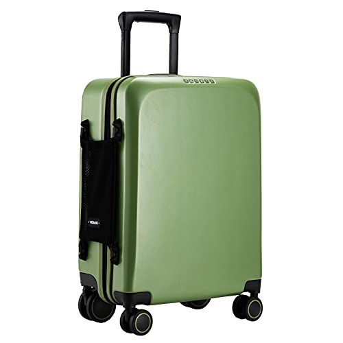 Image of VERAGE Carry On Luggage with X-Large Spinner Wheels, Expandable Hardside Travel Luggage,Rolling Suitcase TSA Approved (20- Inch, Green), Green, Carry-On 20-Inch, Hardshell Luggage