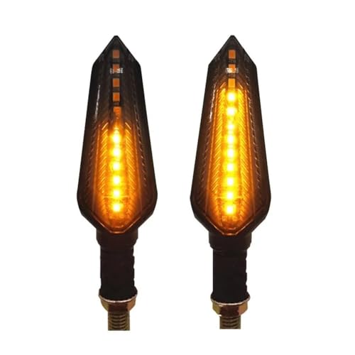 Clignotants de moto E24 à feu signalisation coulant et indicateur 12LED ambre étanche 12V