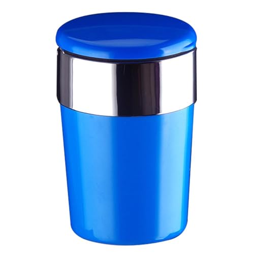 KYPSZQPSH Car Ashtray With Lid Portable Ash Tray With LED Light For Car Travel Agency(Blue)
