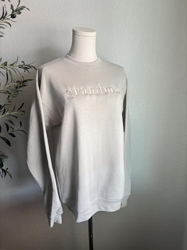 Generic Grandma Sweatshirt Embroidered Pregnancy Announcement Gift For Grandma thumb #1